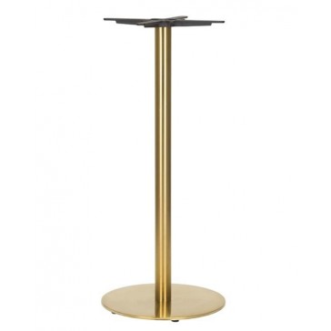    Brass Poseur Height Table Base Round