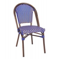      Stacking Carcassone Aluminium Chair Blue & Cream